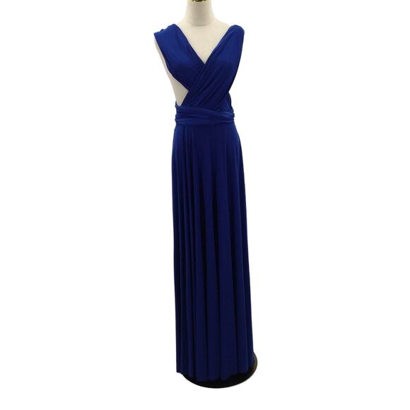 DESSY COLLECTION XS Royal Blue Convertible Multi-way Formal Maxi Dress NEW B52 - Picture 1 of 6